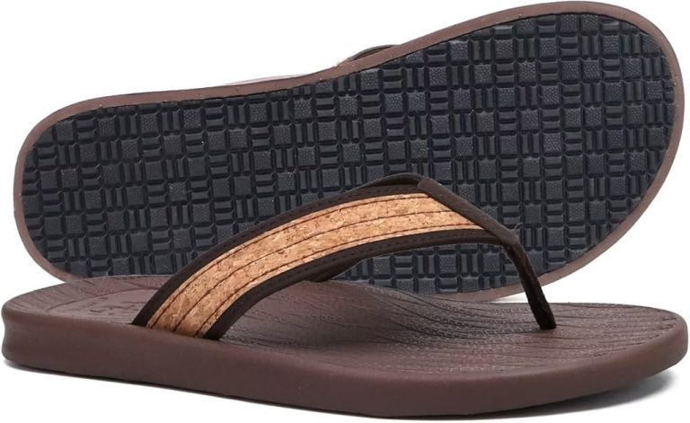 UGG Seaside Flip leren teenslippers bruin